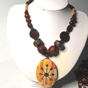 Beaded And Bold Starbust Necklace